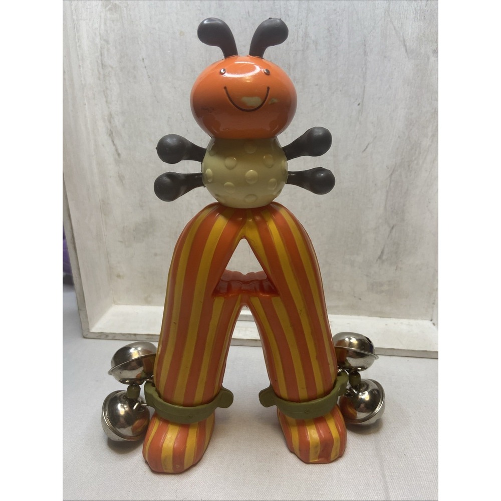 B. Toys Bug Jingle Bell Shaker Musical Instrument Orange Yellow‎ Striped Toy